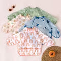 1pc Long Sleeve Toddler Bib | Machine Washable Feeding