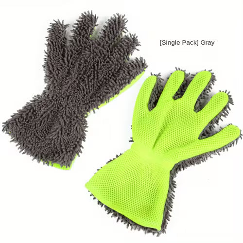 2pcs Premium Microfiber Car Cleaning Gloves- Soft and