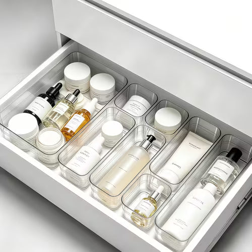 6pcs Clear Drawer Organizer Set