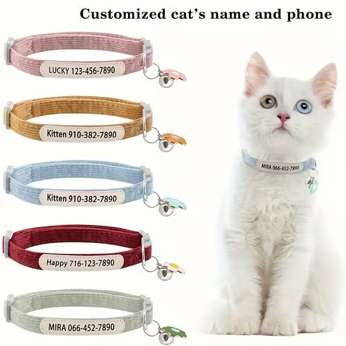 Customized Personalized Cat Collar