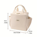 1pc Cute Bee & Heart Print Insulated Lunch Bag