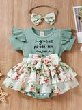 Cute Floral Girls' Short Sleeve Bodysuit | "I Got It