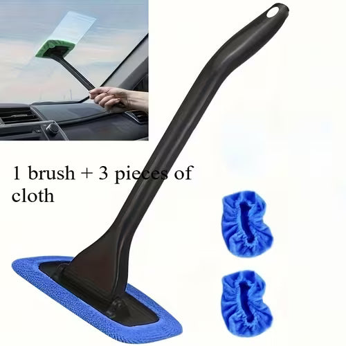 4pcs windshield cleaning kit (one brush + 3 cloths) or