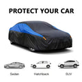 Black And Blue Anti-Scratch Sunscreen Car Cover