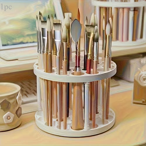 New PVC 360° Rotating Pen Storage Box/1pc Durable