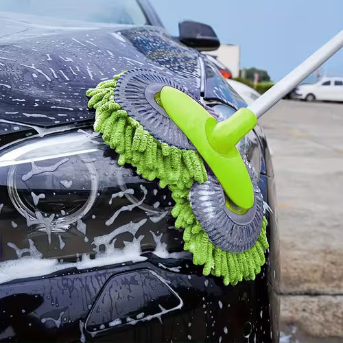 3-in-1 Green Microfiber Car Wash Mitt
