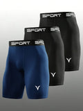 3 Men's Athletic Compression Shorts Spandex Sports