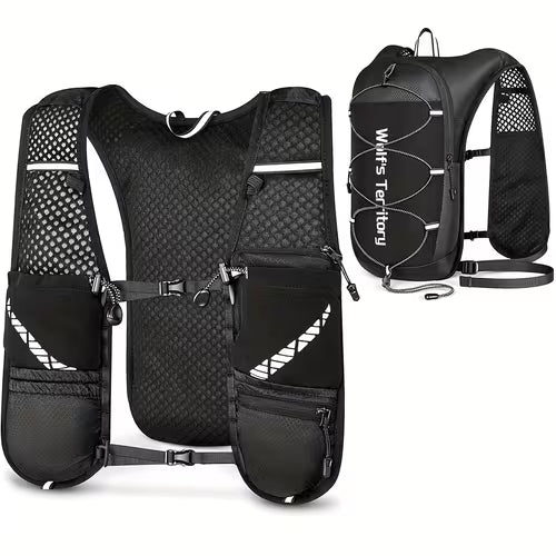 Unisex Adjustable Running Vest with Backpack