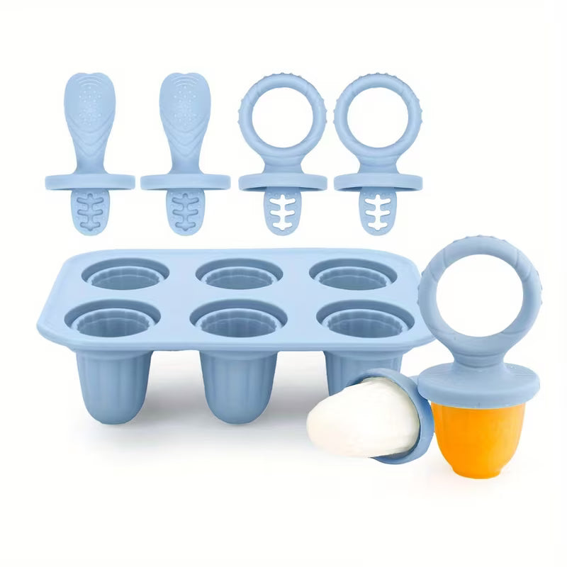 Silicone Baby/Ice Pop Molds with Easy-Grip