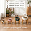 Bamboo Elevated Pet Bowl Stand