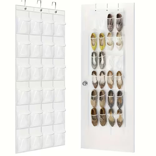 24-Grid Shoe Storage Hanging Bags | Non-Woven