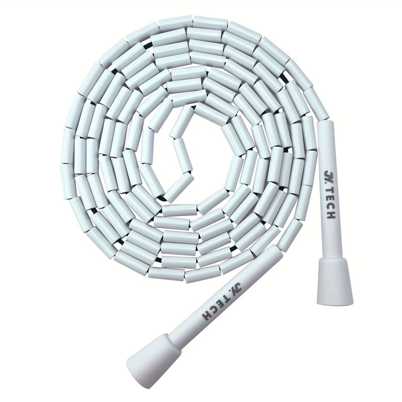 Adjustable Beaded Jump Rope with Durable Handles