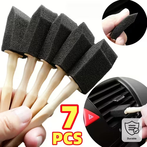 7pcs Car Air Vent Cleaning Brush Set | Durable Plastic
