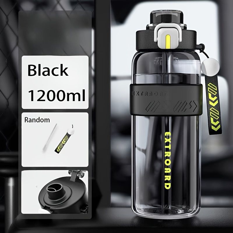 1pc Sports Fitness Water Bottle 1200ml/800ml