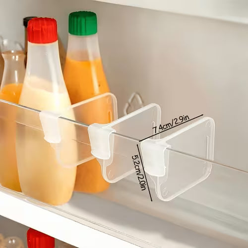 7pcs Set Transparent Refrigerator Side Door Dividers