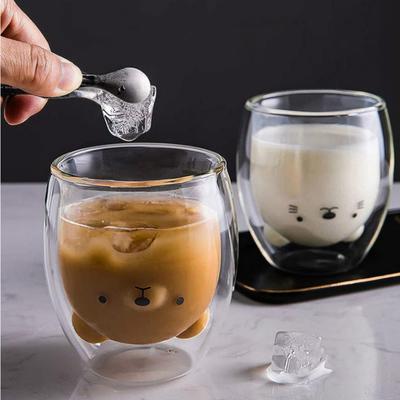 Creative Cute Bear Double-Layer Coffee Mug Double