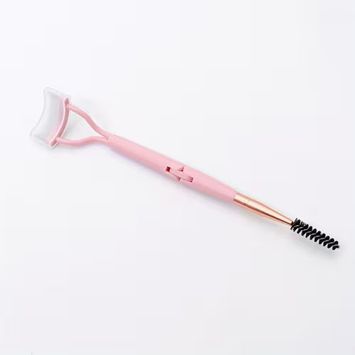 Dual-end Eyelash Curler with Steel Teeth Brush & Comb