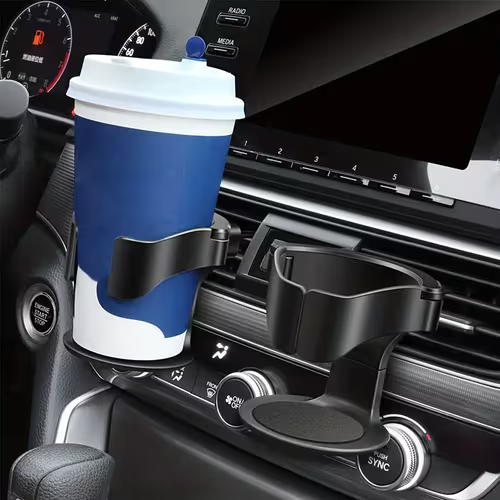 1pc Adjustable PVC Car Cup Holder with Sponge Pad