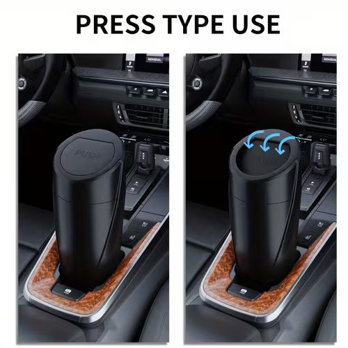 1pc Portable Car Trash Can | Covered