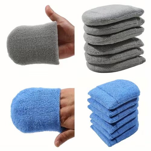 6pcs Soft Microfiber Car Wax Applicator Mitts