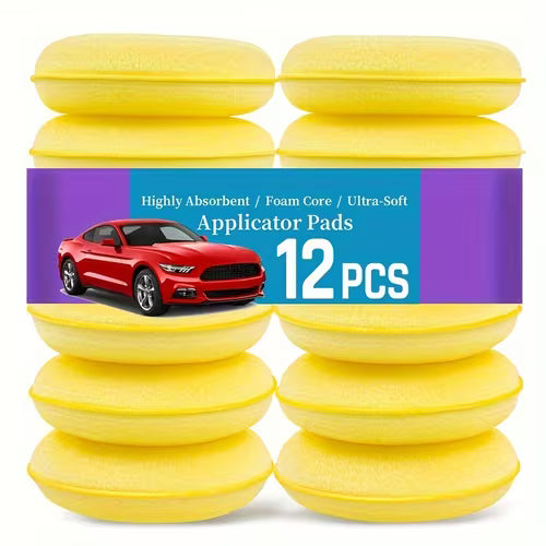 Set of 12 Foam Pads for Applying Car Wax