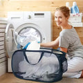 Extra-Large Mesh Laundry Hamper with Handles - Foldable
