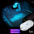 1pc Universal Fit USB Rechargeable LED Car Floor Light
