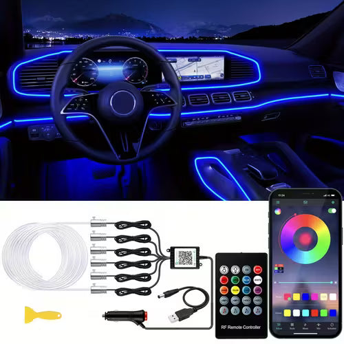 Interior Car LED Strip Lights With Wireless APP And