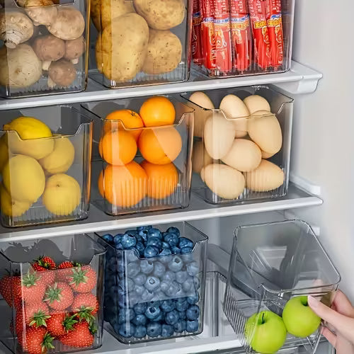 Refrigerator Side Door Transparent Storage Box 3pcs Set