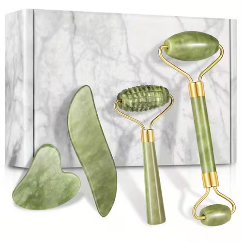 Jade Face Roller Massager and Scraping Board