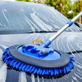 Ultra-fine fiber car wash brush with telescopic handle