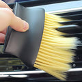 Dual-Head Car Interior Cleaning Brush with Soft Yellow