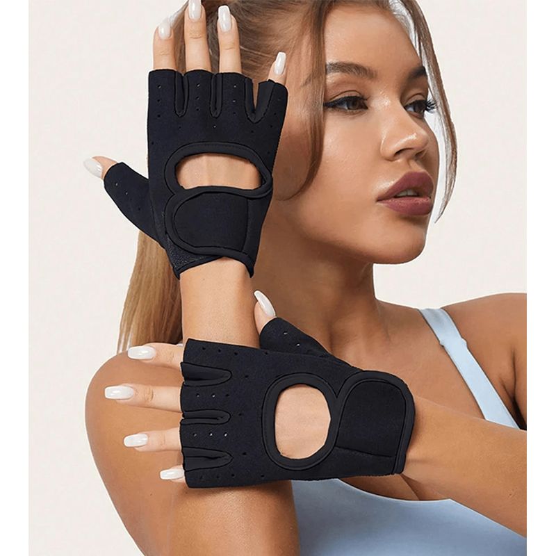 1 Pair Unisex Half Finger Fitness Gloves