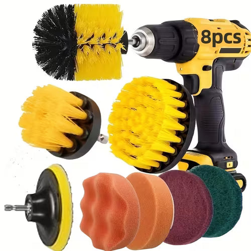 7pcs/8pcs Drill Brush Accessory | Double-sided