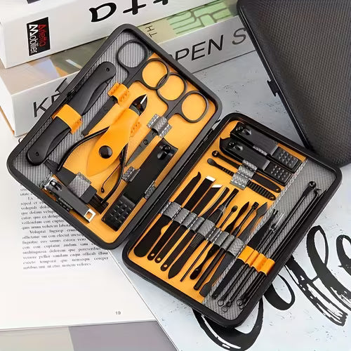 25pcs Set Black And Yellow Grooming Kit