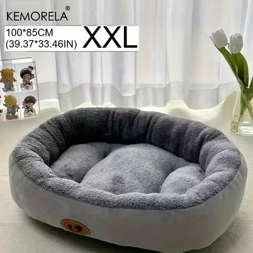 KEMORELA Cozy Plush/Oval Pet Bed/Soft