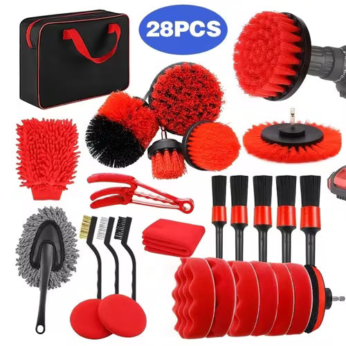 Car Cleaning Tool Set: Contains a Variety of
