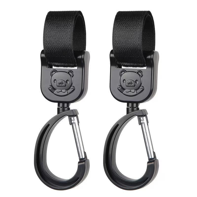 2pcs 360 Degree Rotatable Hooks/Multi-Purpose Stroller