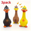 1 Durable Rubber Duck Chew Toy With Squeaky Sound For