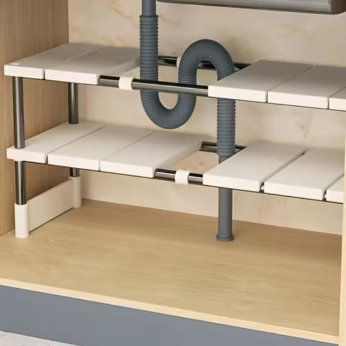 A Popular Adjustable Stainless Steel Sink Storage Rack