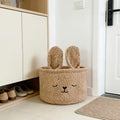 Bunnybasket Cute Bunny Teddy Fleece Storage Basket