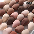 13pcs Random Brown Series Makeup Sponges