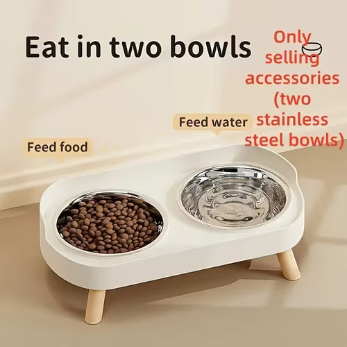 2pcs Pet Bowls (Stand Not Included) - Large Capacity