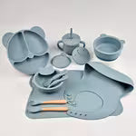 10pcs Toddler Silicone Tableware Set