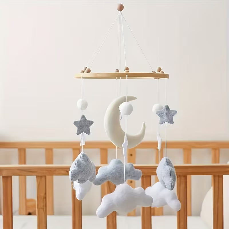 Handmade Baby Mobile Crib with Starry Sky Elements