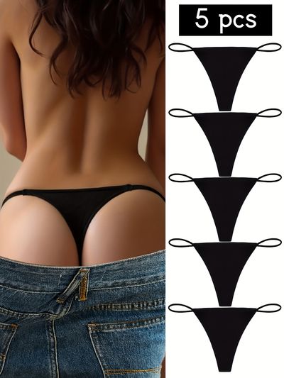 5pcs Set of Women's Breathable Elastic Soft Underwear