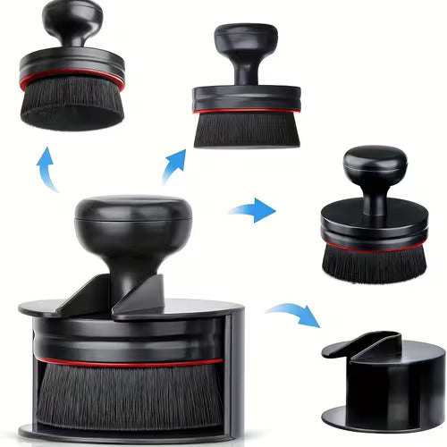 High-Quality Vegan Tire Shine Brush with Holder