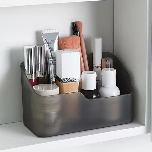 1pc Black/White PP Matte Bathroom Vanity Organizer
