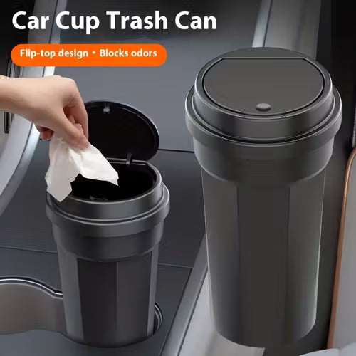 Car Mini Press-Type Trash Can with Lid