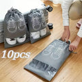 10 Pack Shoe Storage Bags - Non-Woven Dustproof Travel